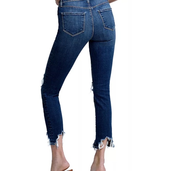 L'AGENCE High Line High Rise Skinny Jeans in Vintage Destruct Size 27 Made USA - Picture 7 of 7
